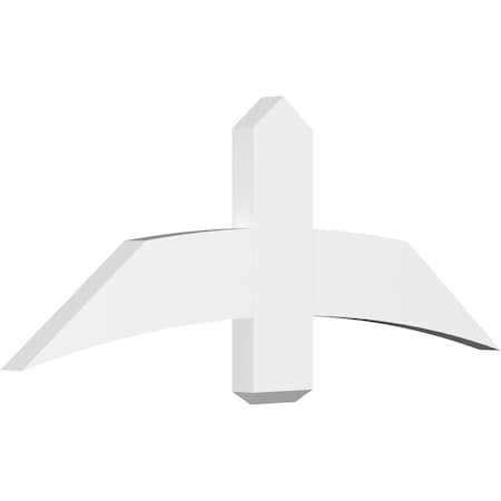 Bellingham Architectural Grade PVC Gable Bracket, 48W X 18H X 2D X 6F, 9/12 Pitch